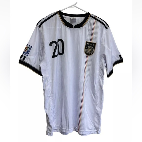 Deutscher Other - Deutscher Fussball-bund Soccer Jersey Size Large Podolski #20 2010 World Cup